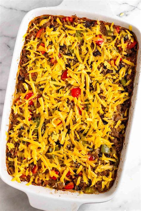 Easy Beef Burrito Casserole (Gluten-Free) - Eat the Gains