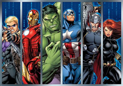 368x254cm Giant wall mural wallpaper childrens room Avengers comics ...