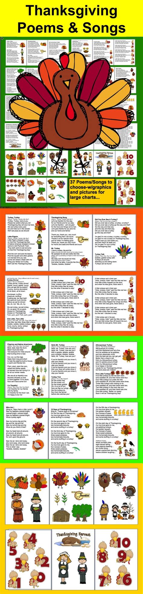 Thanksgiving Bundle: Readers, Poems, Songs, Addition, Subtraction ...