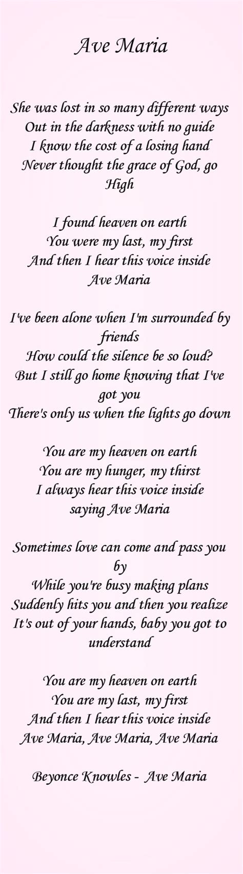 Words To Ave Maria