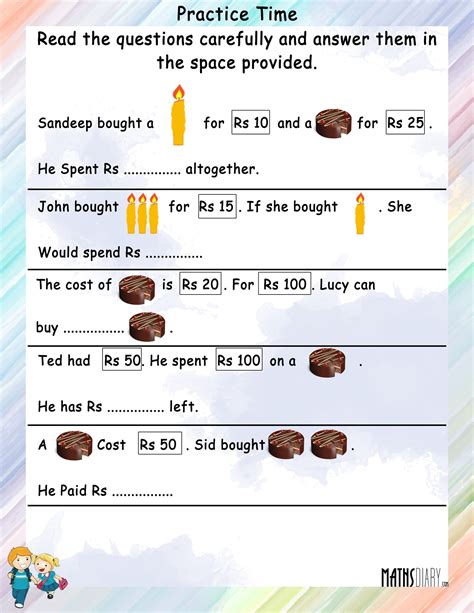 Word Problems – Grade 2 Math Worksheets