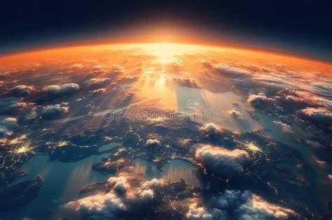 Planet Earth Seen Space Aerial View Stock Illustrations – 55 Planet ...