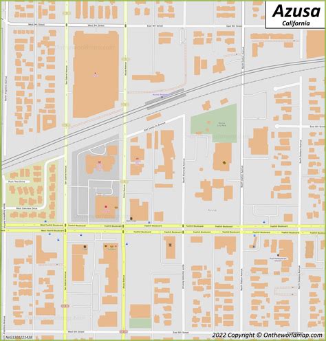 California: Azusa Street Map - tropicalexpressllc.com