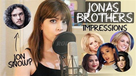 1 GIRL 15 VOICES | JONAS BROTHERS EDITION! (ARIANA GRANDE, SELENA GOMEZ, JON SNOW? & 3 MORE ...