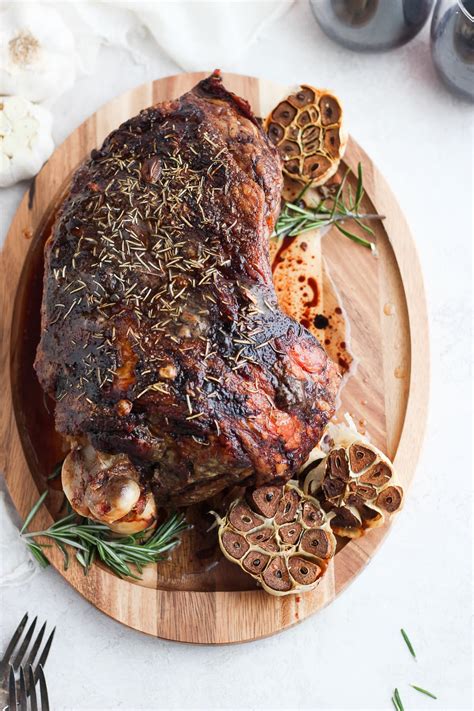 Roasted Rosemary Garlic Leg of Lamb - The Wooden Skillet