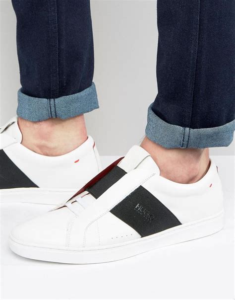 HUGO By Boss Post Elastic Sneakers in White for Men | Lyst