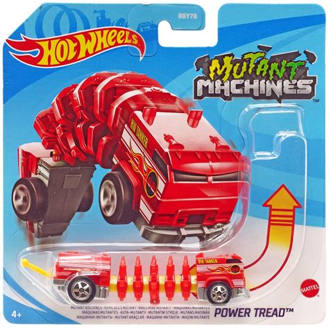 Hot Wheels Mutant Machines Power Tread Diecast Car Red Mattel - ToyWiz