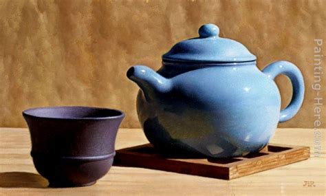 Anthony J. Ryder Blue Teapot painting anysize 50% off - Blue Teapot painting for sale