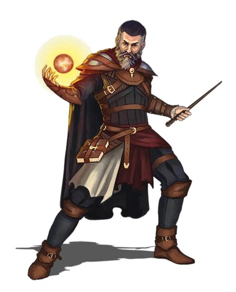 Male Human Wizard with wand no robes - Pathfinder PFRPG DND D&D 3.5 5th ...