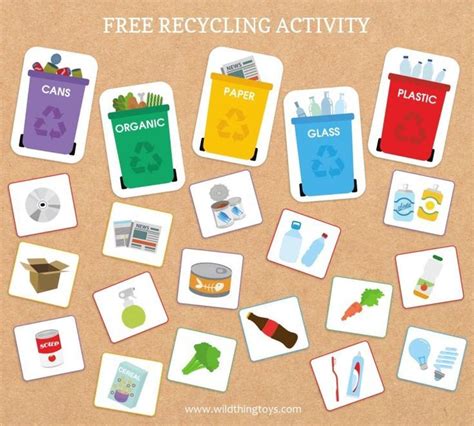 A fun printable activity and recycling game to help your kids get familiar with recycling. Great ...