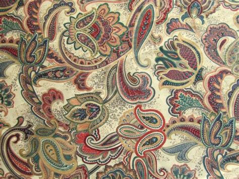 3 Yards Vintage Paisley Print Fabric by LinensandThings via Etsy | Paisley print fabric, Paisley ...