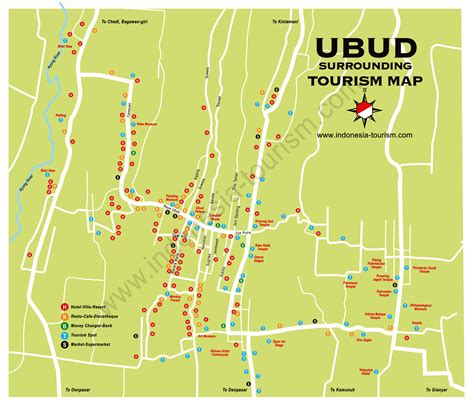 Detail Ubud Bali Map for Travelers | Bali Weather Forecast and Bali Map Info