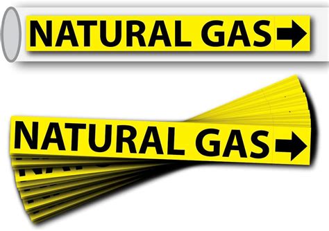 Amazon.com: (25 Pack) Natural Gas Pipe Labels Stickers with Arrows, Self Sticking 6mil PVC ...