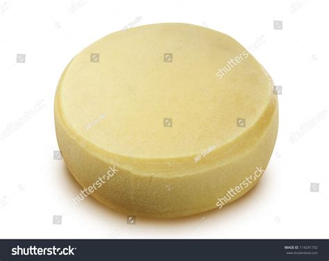 Wheel Of Traditional Slovenian Cheese Called "Tolminc" Isolated On White Stock Photo 114241732 ...