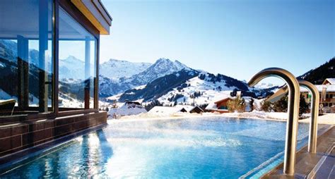 Outdoor Pool in the Swiss Alps | Adelboden, Winter honeymoon ...