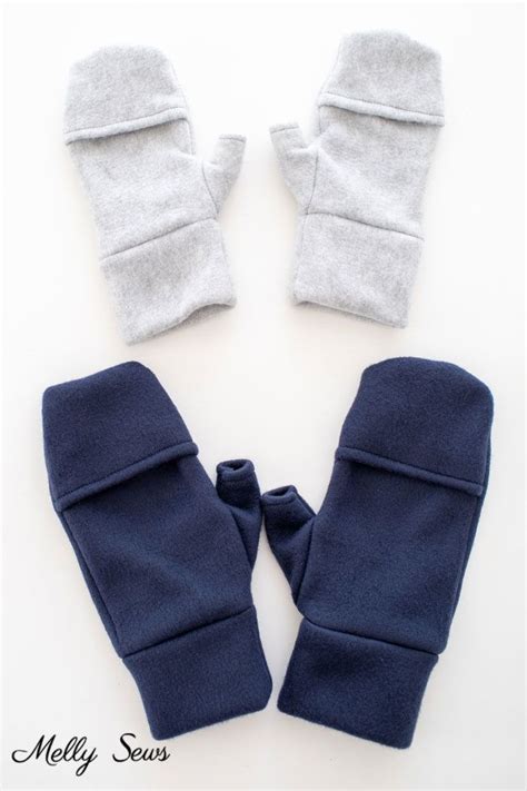 Sew Fingerless Fleece Mittens - Melly Sews | Sewing fleece, Diy mittens, Fleece sewing projects