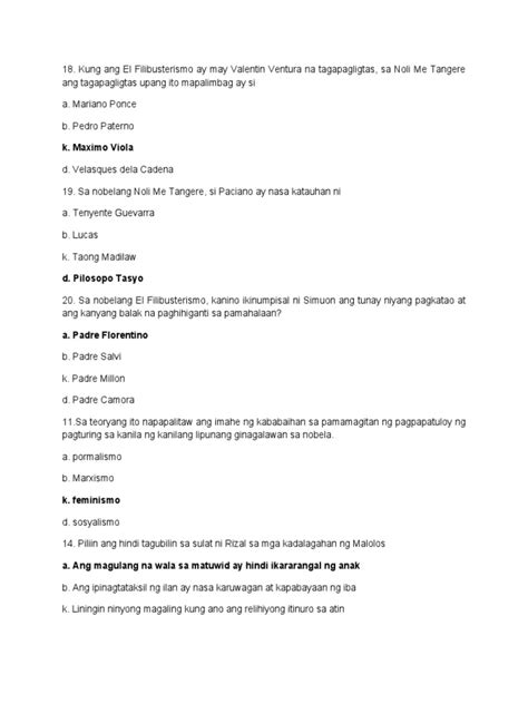 Rizal Activity | PDF