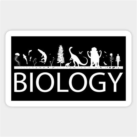 Biology (White Print) - Biology - Sticker | TeePublic