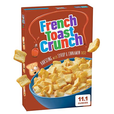 French Toast Crunch Breakfast Cereal, Crispy Sweetened Corn Cereal, 11. ...