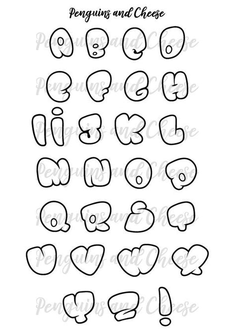 Bubble Graffiti Font Alphabet SVG and PNG for Cricut | Etsy