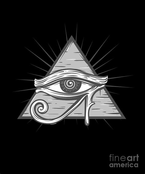 Illuminati Triangle Masonic Symbol Conspiracy Gift Digital Art by ...