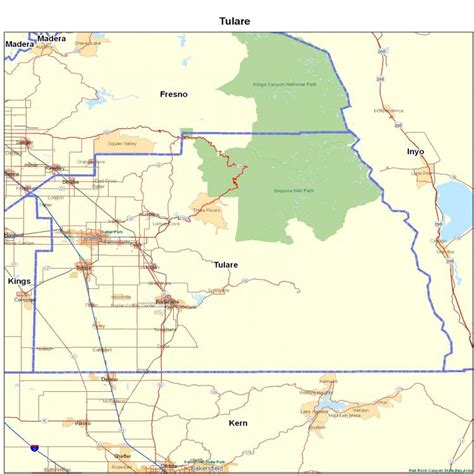 Tulare County California Map - Map Of Western Hemisphere