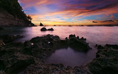 Coastal Sunset Seascape, HD Nature, 4k Wallpapers, Images, Backgrounds, Photos and Pictures