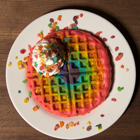 Rainbow Waffles Waffle Mix, Waffle Maker, Rainbow Waffles, Rainbow Food, Rainbow Stuff, Gel Food ...