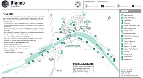 Blanco State Park Map