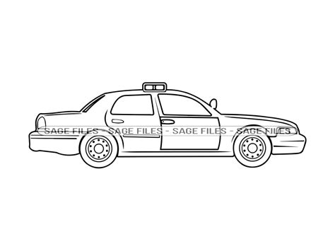 Police Car Outline SVG Police Car SVG Police SVG Police - Etsy Denmark