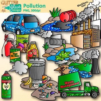 Pollution Clip Art: Earth Conservation of Land Graphics {Glitter Meets ...