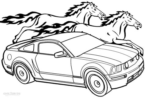 Mustang Car Coloring Pages Free - Coloring Home