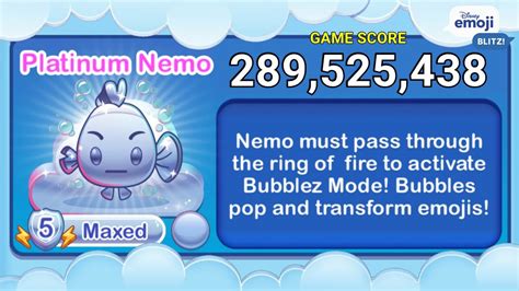 Disney Emoji Blitz PLATINUM NEMO (L5) - Finding Nemo - Quest Pass Exclusive - v55 - YouTube