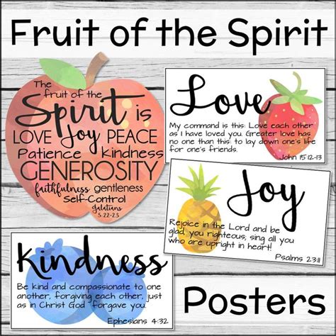 Watercolor Fruit of the Spirit Posters Instant Download | Etsy | Fruit of the spirit, Fruit of ...