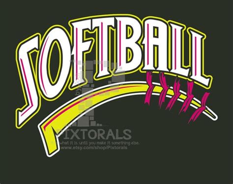 Softball Logo JPG PNG Pdf and EPS Formats as Vector - Etsy