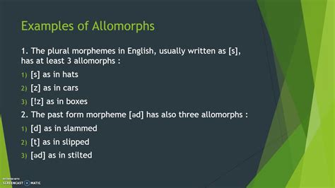 Morph and Allomorph Identification - YouTube