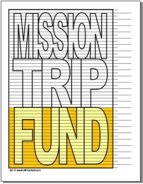 Mission Trip Savings Chart – Debt Free Charts