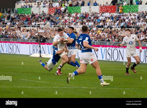 Rome, Italy, 3 feb 2024. Italy vs England, Rugby Six Nations, Tommy ...