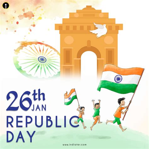 Happy Republic Day Background Design - Indiater