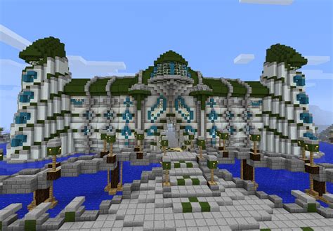 Epic futuristic snow castle Minecraft Map