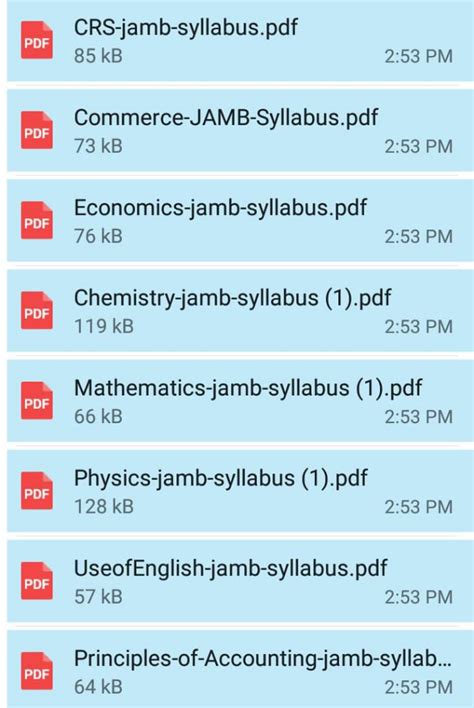 2020 Jamb Syllabus For All Subjects And Subject Combination Jamb ...