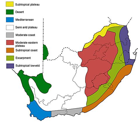 South Africa Climate and Weather, with Temperatures and Rainfall Maps