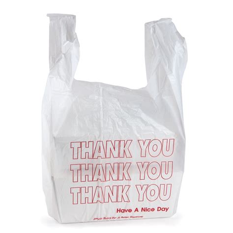 Thank You Bags, Printed, Plastic, white 700 bags, 11.5"" wide x 21 ...