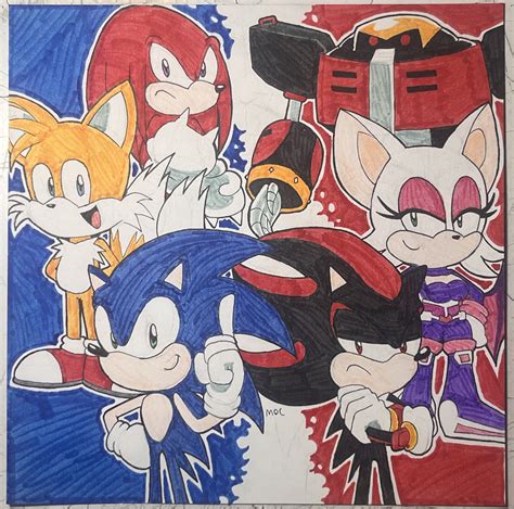 Team Sonic + Team Dark by madoldcrow1105 on DeviantArt