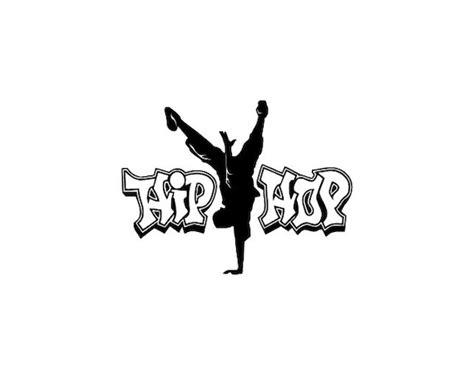 Hip Hop Graffiti Text and Dancer Design SVG Vector Cutting | Etsy