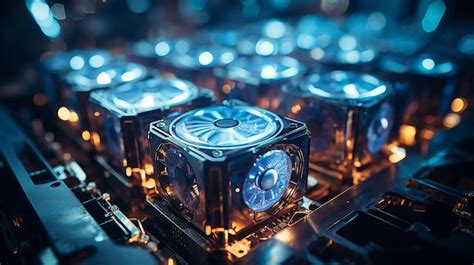 Premium AI Image | Powerful Cryptocurrency Mining Rig CloseUp View of a ...