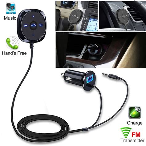 Auto Car Wireless Bluetooth Kit Adapter 2.1A USB Car Charger Supports ...