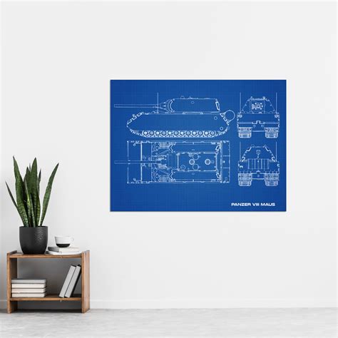 Borough Wharf Panzer VIII Maus Super-Heavy Tank Blueprint Plan ...