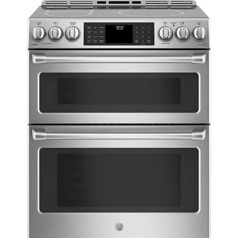 GE Cafe 6.7 cu. ft. Slide-In Double Oven Electric Range with Self ...