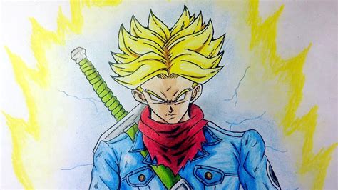 Future Trunks Super Saiyan Rage Drawing - img-pewpew